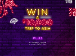 Win a $10000 Flight Centre Voucher or 1 of 8 $188 Cash Prizes Each Day for 8 Days