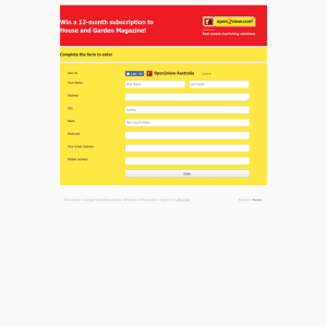 Win a 12-month subscription to House and Garden Magazine