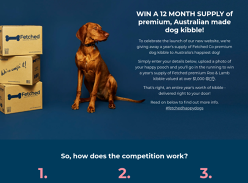 Win a 12 Month Supply of Fetched Premium Roo & Lamb Kibble