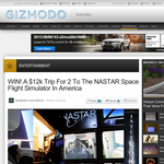 Win a $12K trip for 2 to the NASTAR Space Flight Simulator in America!