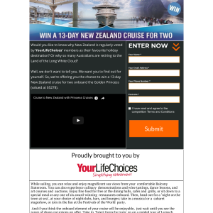 Win a 13-Day New Zealand Cruise for Two