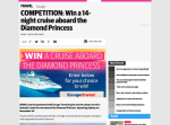 Win a 14-night cruise aboard the Diamond Princess!