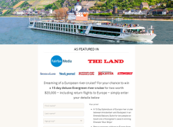 Win a 15 day deluxe Evergreen river cruise for 2 worth $20,000!