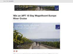 Win a 15-Day European River Cruise