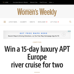 Win a 15-day luxury APT Europe river cruise for 2!