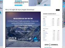 Win a 15 night ski trip to Aspen Snowmass