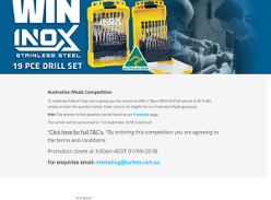 Win a 19pce INOX Drill Set
