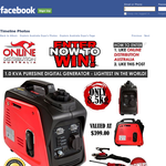 Win a 1KVA Pursine Digital Generator valued at $399