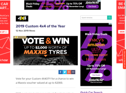 Win a $2,000 Maxxis Tyres Voucher
