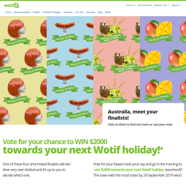 Win a $2,000 Wotif Australia Travel Credit