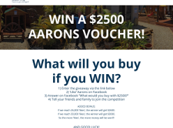 Win a $2,500 Aarons voucher!