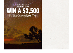Win a $2,500 Big Sky Country Round Trip