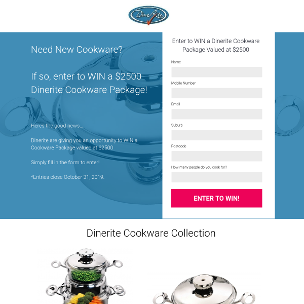 Win a $2,500 Cookware Package