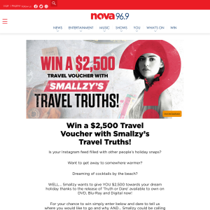 Win a $2,500 Travel Voucher