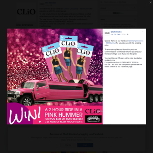 Win a 2-hour ride in a pink hummer for you & 23 of your besties + 24 pairs of party proof tights!