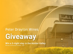 Win a 2 Night Stay for 4 People in The Hunter Valley + 6 Bottle of Wine, $60 Bistro Voucher