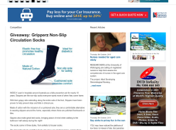Win a 2-pair pack of Gripperz Non-Slip Circulation Socks!