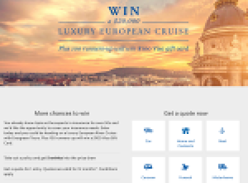 Win a $20,000 luxury European cruise + 1 of 100 $100 VISA debit cards!