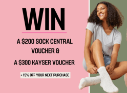 Win a $200 Sock Central Voucher and a $300 Kayser Voucher