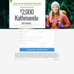 Win a $2000 Kathmandu Gift Voucher