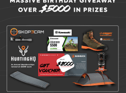 Win a $2000 Voucher + Boots or Tent + $500 Kawasaki Voucher or Rollmat, Cooker, Ranger Pack