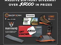 Win a $2000 Voucher + Boots or Tent + $500 Kawasaki Voucher or Rollmat, Cooker, Ranger Pack