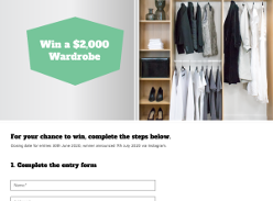 Win a $2000 wardrobe flat pack!