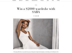 Win a $2000 wardrobe with Saba