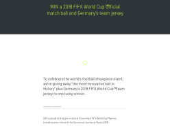 Win a 2018 FIFA World Cup™ official match ball and Germany's team jersey