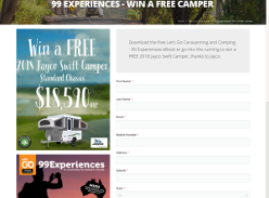 Win a 2018 Jayco Swift Camper Standard Chassis