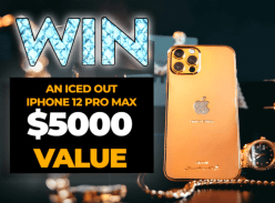 Win a 24K Gold Plated Apple iPhone 12 Pro Max with Cubic Zirconia Apple Logo