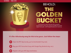 Win a 24k gold plated KFC bucket or Google Pixel 3 Phone