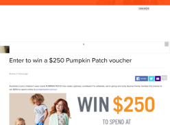 Win a $250 Pumpkin Patch voucher
