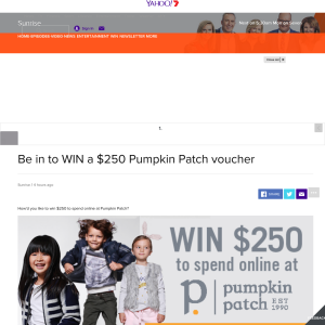 Win a $250 Pumpkin Patch voucher