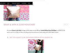 Win a $250 Stefan voucher Snap & Win