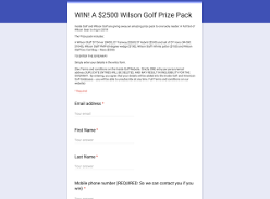 Win A $2500 Wilson Golf Prize Pack
