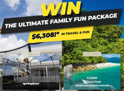 Win a $2K Qantas Voucher, a $1K Visa Card and a Springfree Trampoline