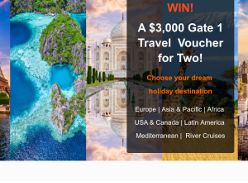 Win A $3,000 Gate 1 Travel  Voucher for Two