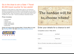 Win a $3,000 Gate 1 Travel Voucher for Two!