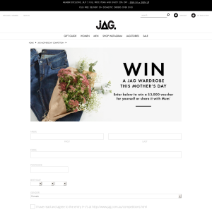 Win a $3,000 'JAG' wardrobe for you & your mum!