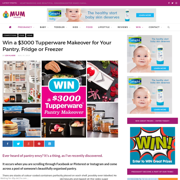 Win a $3,000 Pantry or Fridge/Freezer Makeover with Tupperware Products of Your Choice