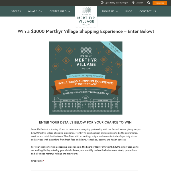 Win a $3,000 Shopping Spree