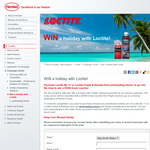 Win a $3,500 travel voucher! - Loctite