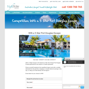 Win a 3 Night escape to the 5 Star Sea Temple Port Douglas (no travel)