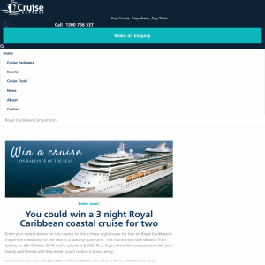 Win a 3 night Royal Caribbean coastal cruise for two