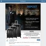 Win a 3 piece Antler luggage set & a Dom Bagnato W'15 suit, shirt & tie, valued at $1,970!