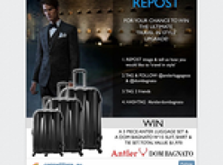 Win a 3 piece Antler luggage set & a Dom Bagnato W'15 suit, shirt & tie, valued at $1,970!