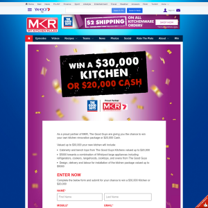 Win a $30,000 kitchen or $20,000 cash!