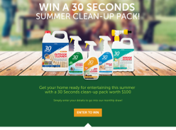 Win a 30-seconds Summer Clean Pack