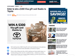 Win a $300 VISA Gift Card